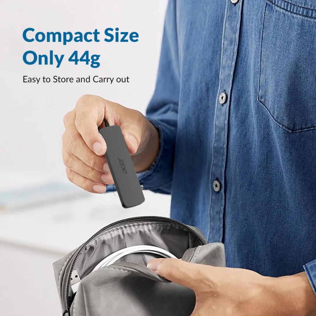 Acer 5-in-1 HP.DSCAB.021 Docking Station - 4K HDMI - USB-C - Zilver