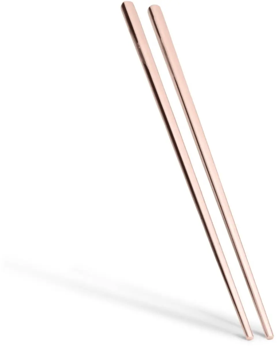 Set van 12 eetstokjes met PVD-coating uit de Rosegold Metallic Line