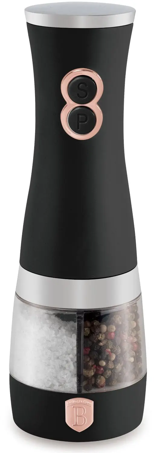 BerlingerHaus Elektrische Peper- en Zoutmolen Zwart Roségoud - afbeelding 6 van 6
