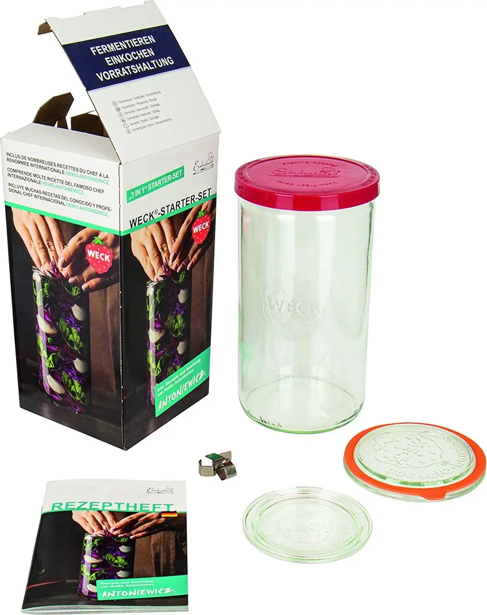 Fermentatie starterset, weckglas 1590 ml