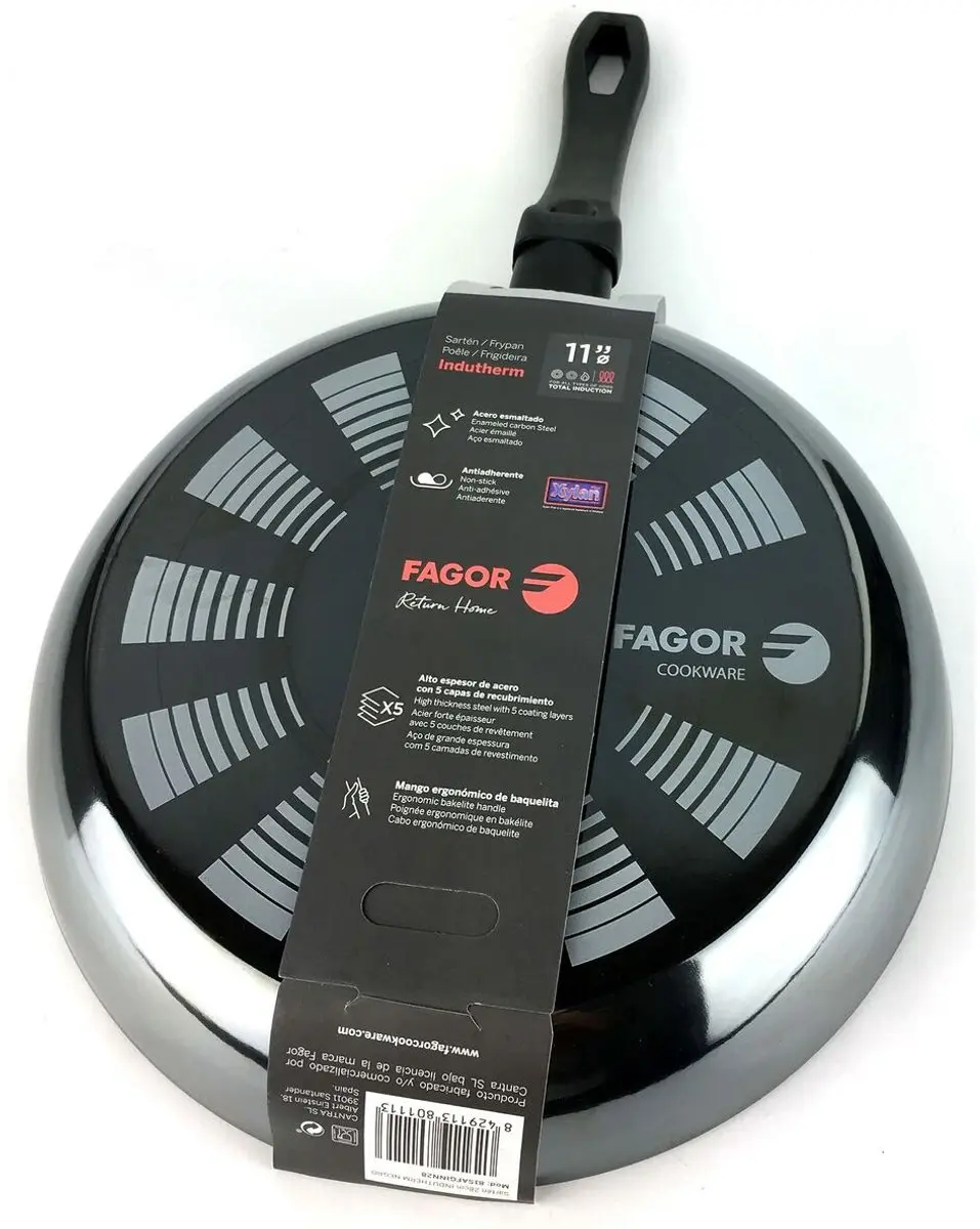 Fagor Indutherm Geëmailleerde Pan - Ø24cm - Zwart - afbeelding 4 van 4