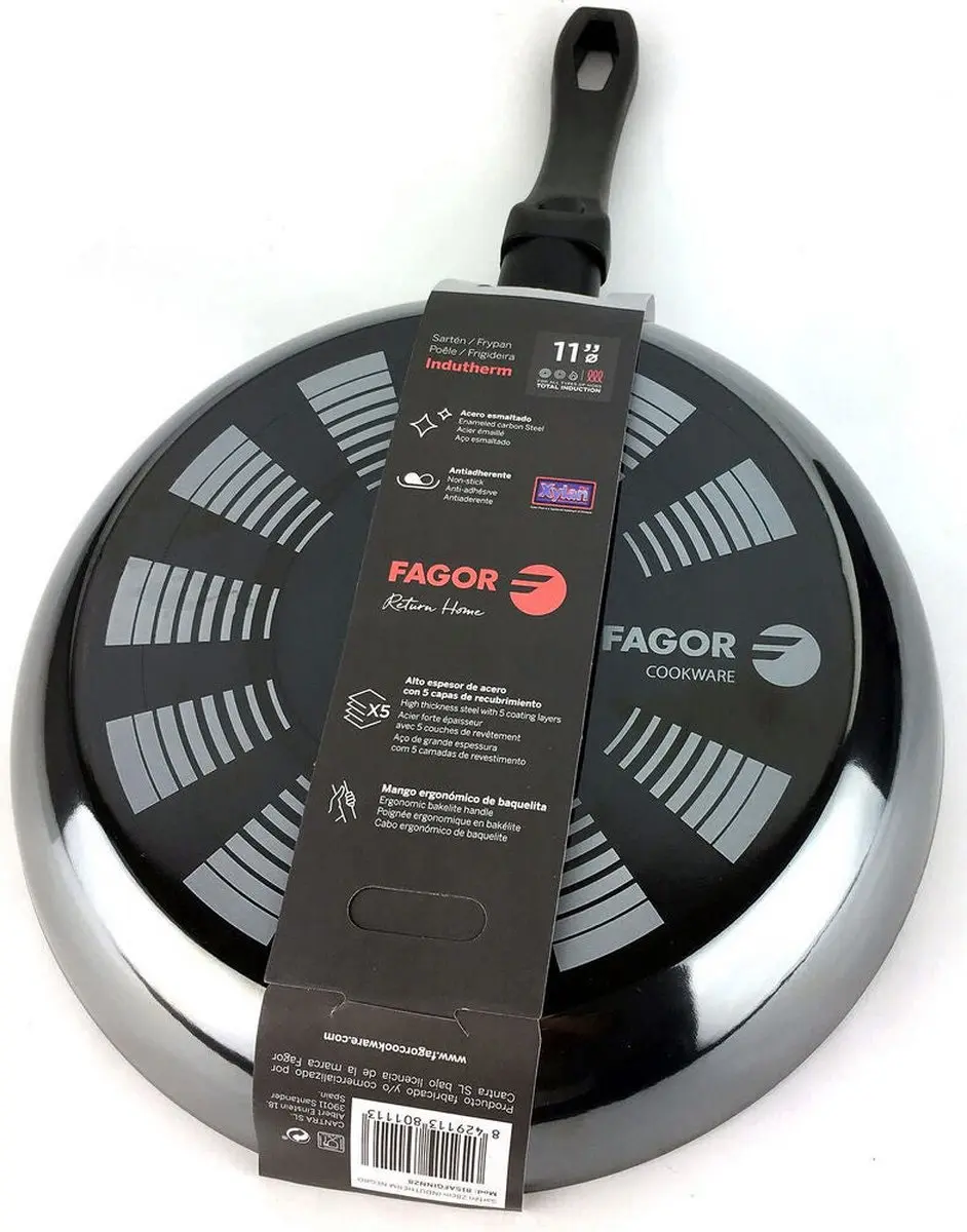 Fagor Indutherm Pan Zwart Geëmailleerd Staal Ø28cm - afbeelding 2 van 4