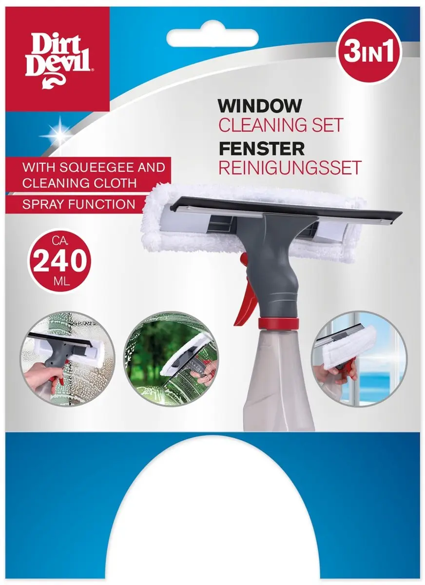 Dirt Devil 3-in-1 Raamtrekker met Sproeifunctie - 240ml - afbeelding 3 van 6