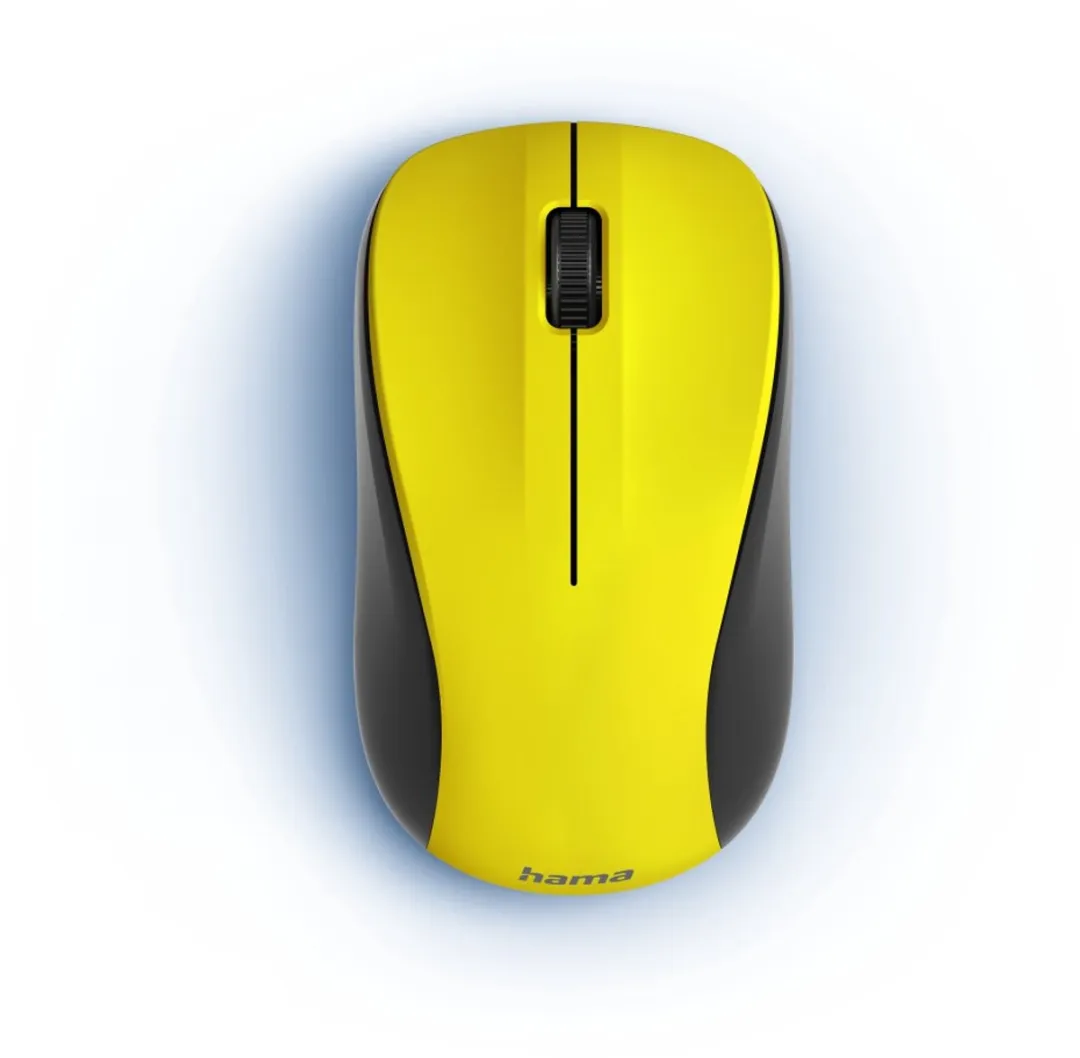 Hama MW-300 V2 Optische Muis - 3 Knoppen - 2.4 GHz RF - Geel