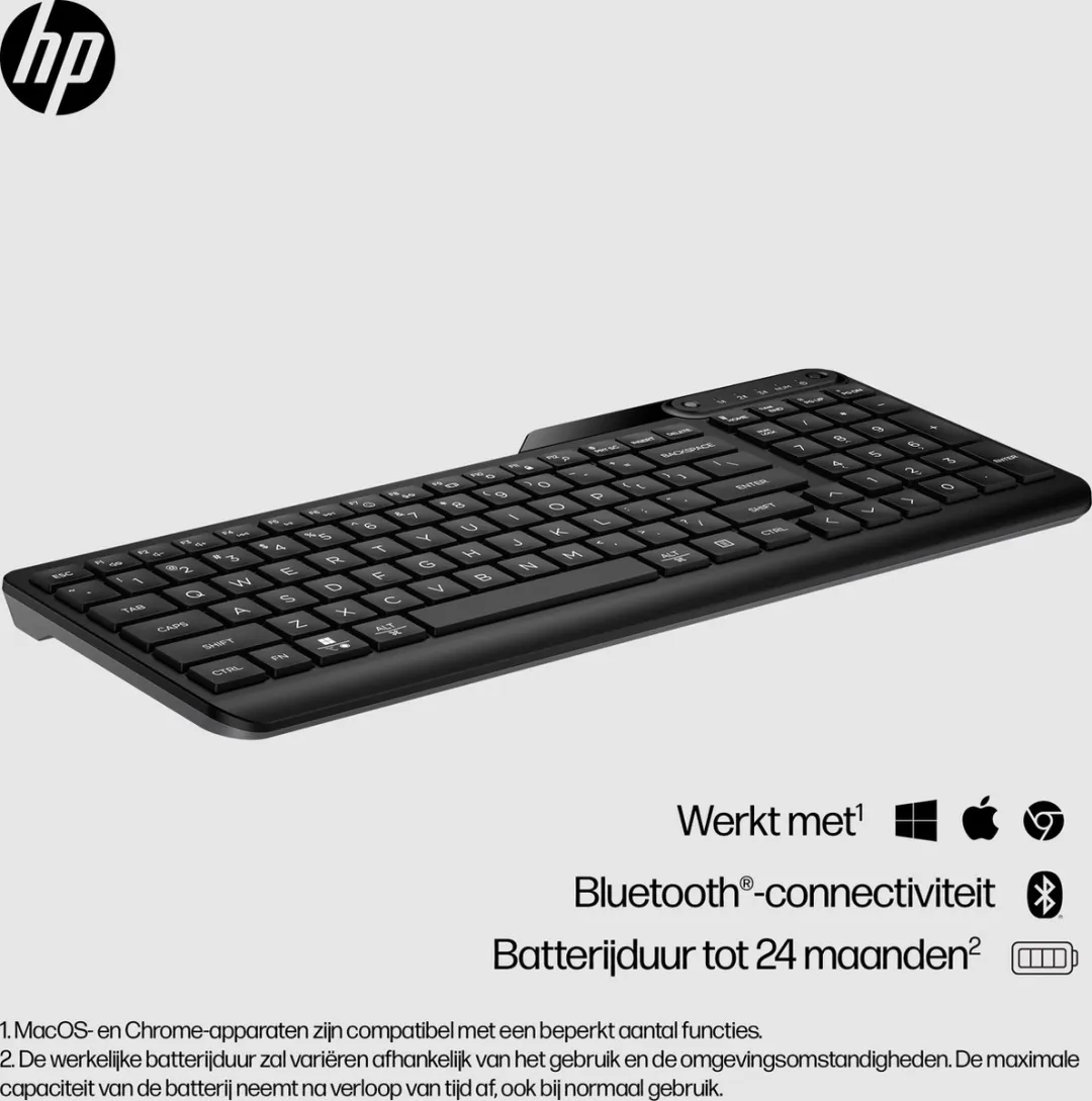 HP 460 Draadloos Toetsenbord QWERTY 7N7B8AA#ABB - Zwart