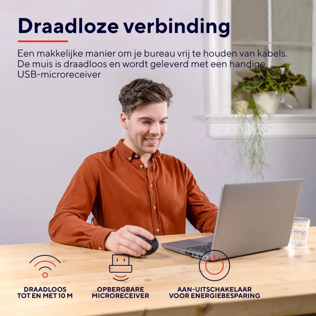 Trust Verto 22879 Verticale Muis - Grijs