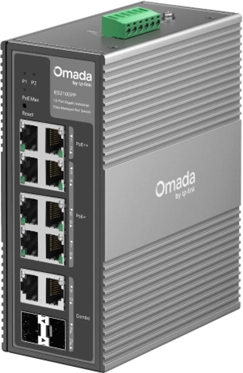 TP-Link Omada IES210GPP Managed Switch - PoE - Grijs