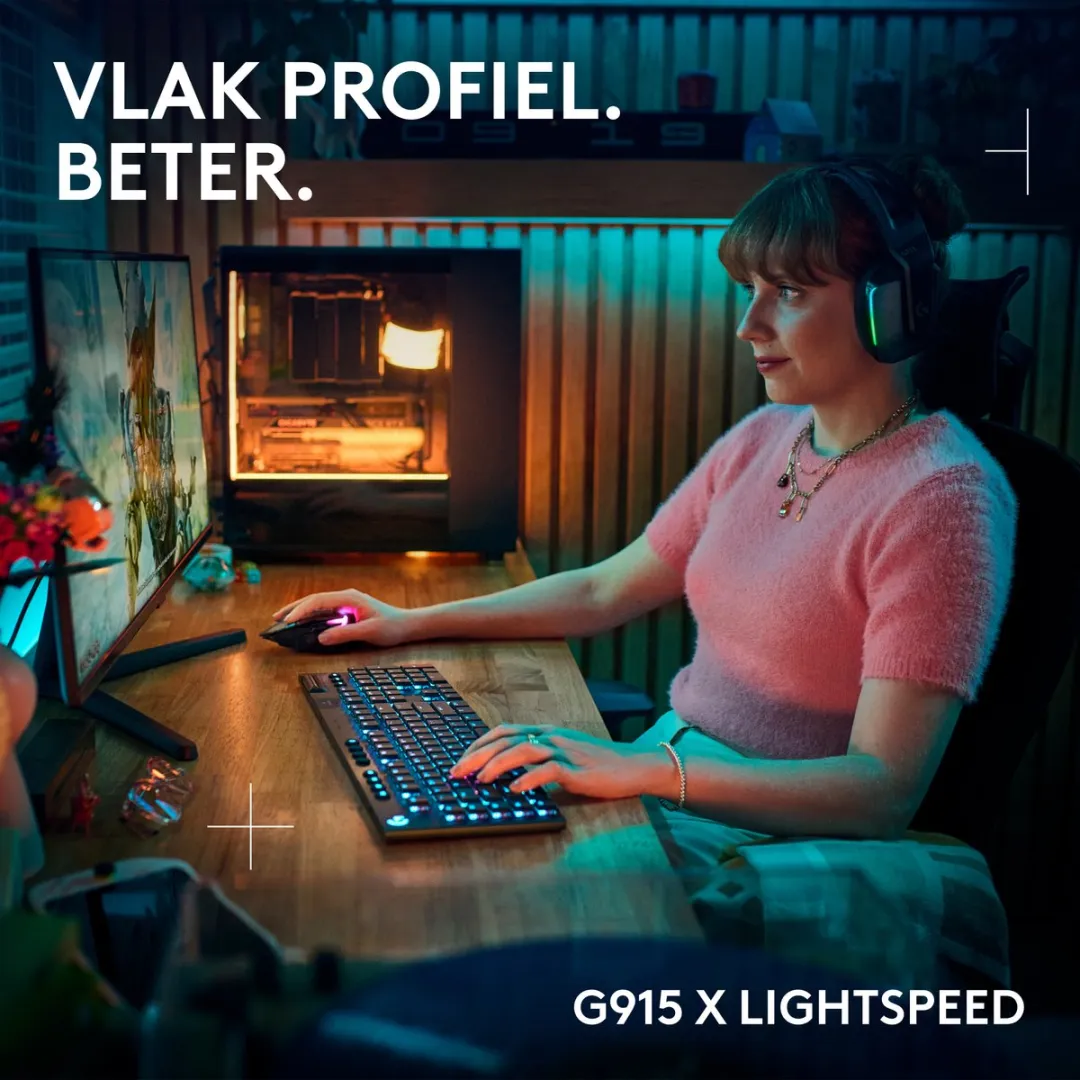 Logitech G915 X Lightspeed - Draadloos Gaming Toetsenbord - Tactile - Qwerty - Zwart