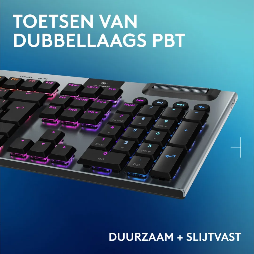 Logitech G915 X Lightspeed - Draadloos Gaming Toetsenbord - Tactile - Qwerty - Zwart