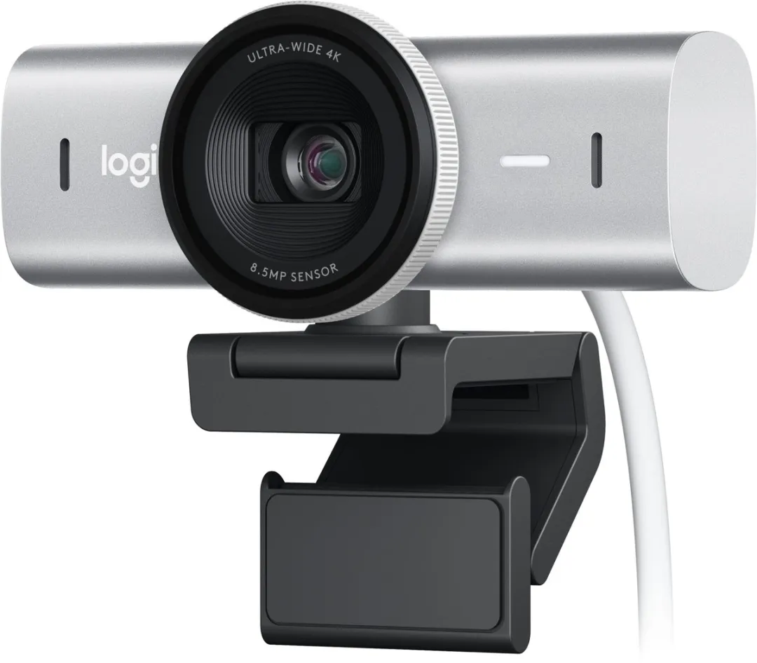 Logitech MX Brio - Webcam - 4K Ultra HD - 1080p/60fps - USB C - Pale Grey