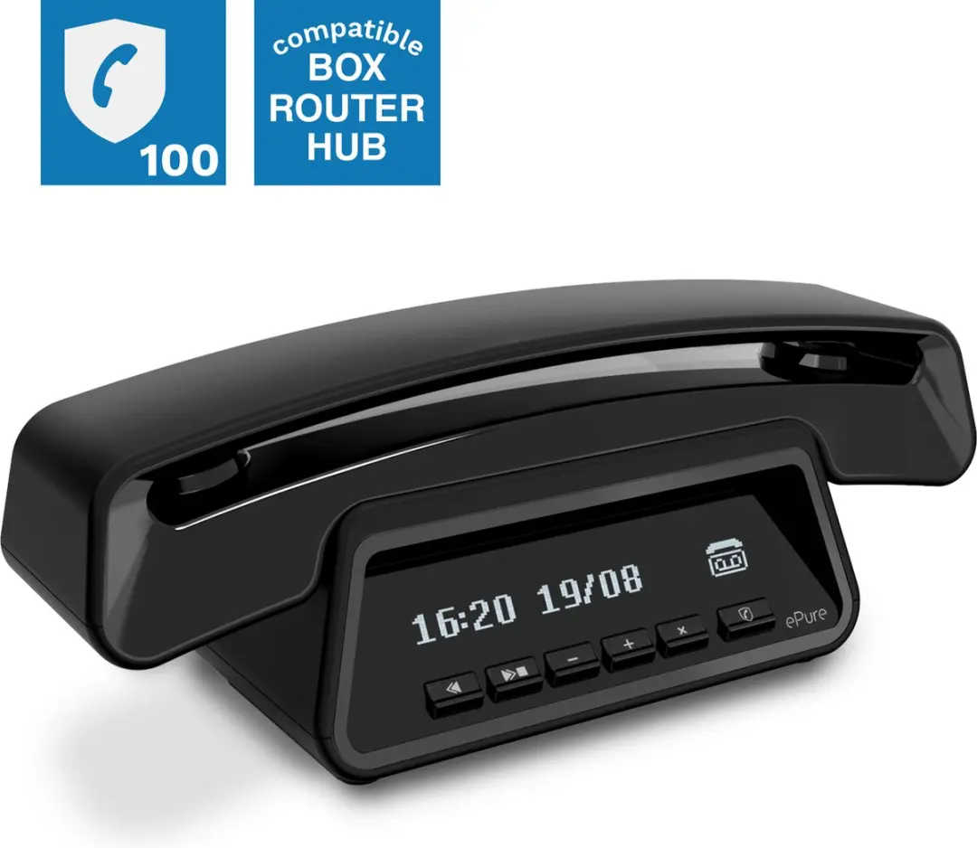 Alcatel E-pure Premium DECT Huistelefoon - Zwart - afbeelding 5 van 6