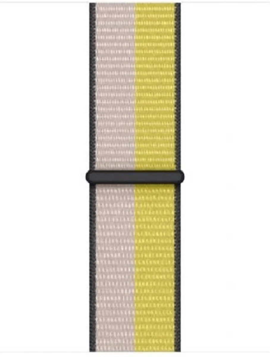 Apple Watch Geweven Sportband - 45mm - Havermelkwit/Citroenzeste