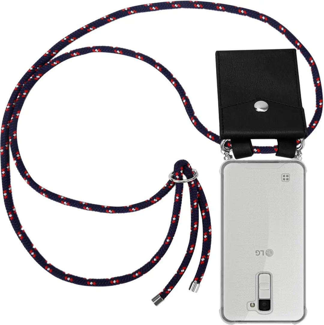 Cadorabo Hoesje geschikt voor LG K10 2016 in BLAUW ROOD WITTE STIP