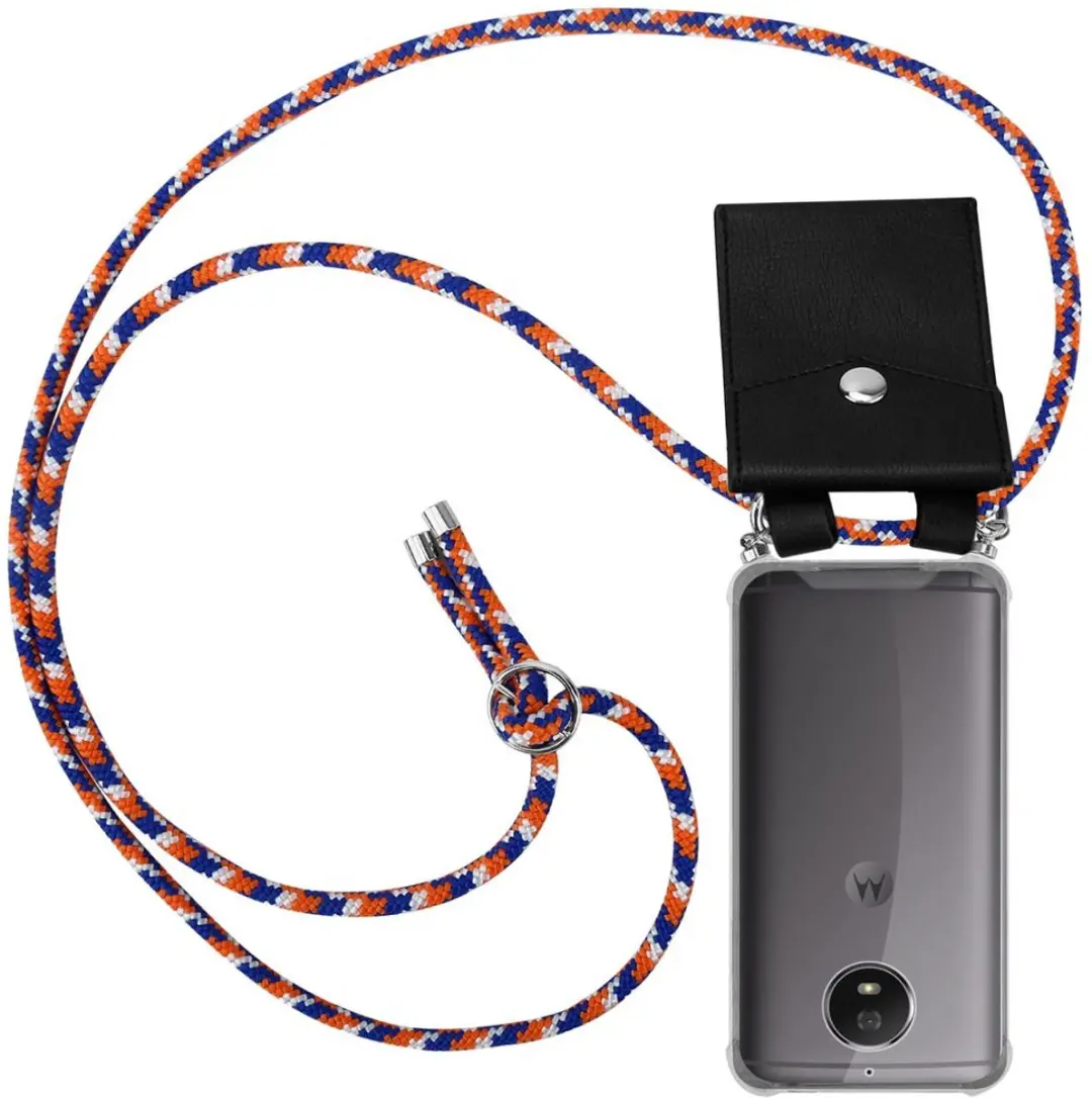 Cadorabo Hoesje geschikt voor Motorola MOTO G5S in ORANJE BLAUW WIT