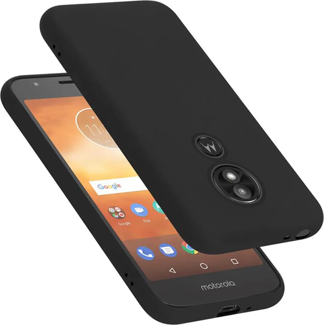 Cadorabo Hoesje geschikt voor Motorola MOTO E5 PLAY GO in LIQUID ZWART