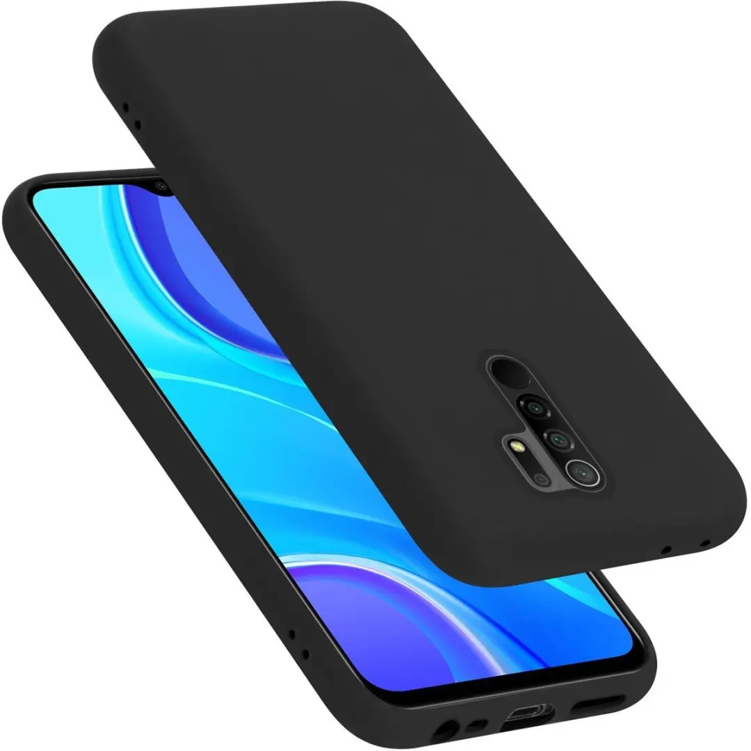Cadorabo Hoesje geschikt voor Xiaomi RedMi 9 in LIQUID ZWART