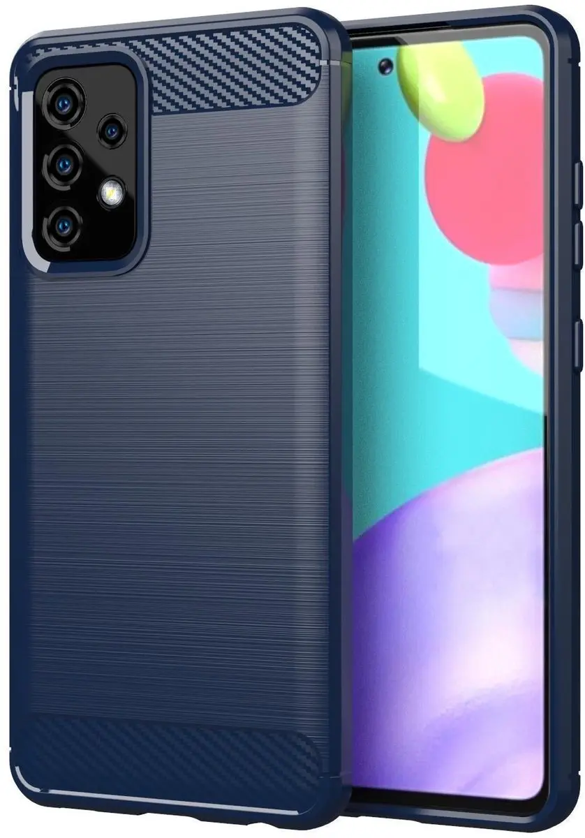 Cadorabo Hoesje geschikt voor Samsung Galaxy A72 4G / 5G in BRUSHED BLAUW