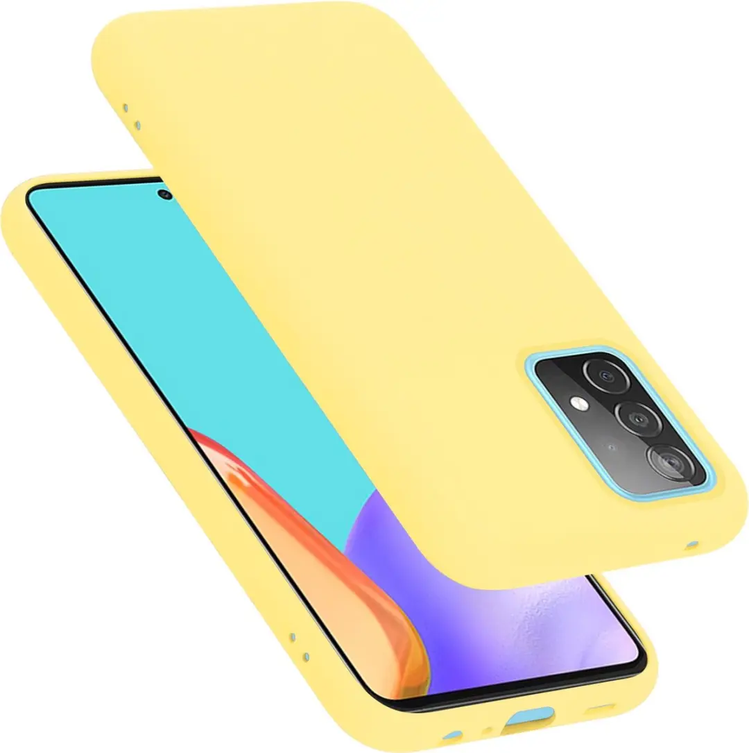 Cadorabo Hoesje geschikt voor Samsung Galaxy A52 (4G / 5G) / A52s in LIQUID GEEL