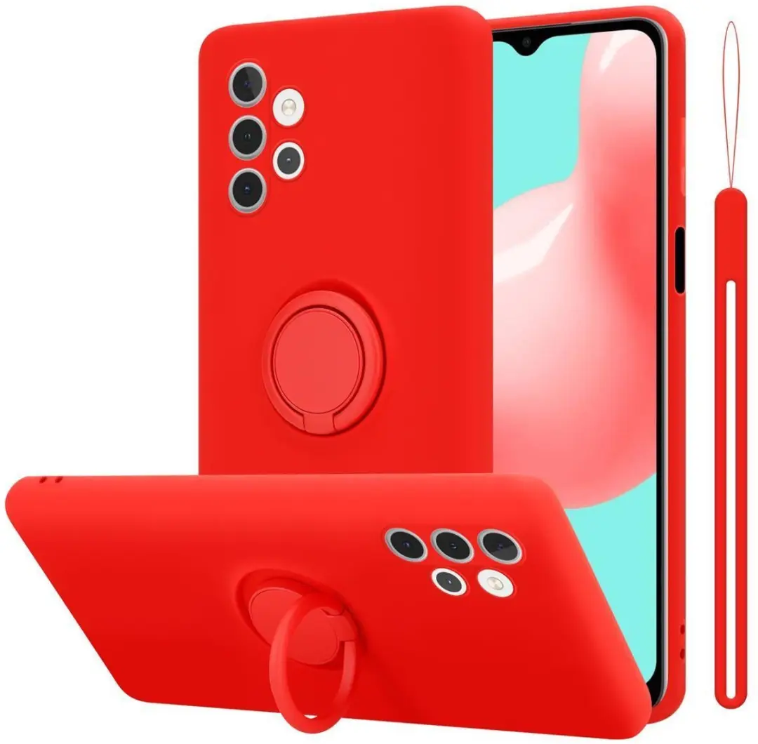 Cadorabo Hoesje geschikt voor Samsung Galaxy A32 5G in LIQUID ROOD