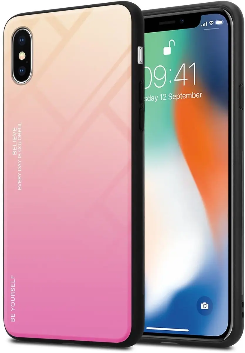 Cadorabo Hoesje geschikt voor Apple iPhone X / XS in GEEL
