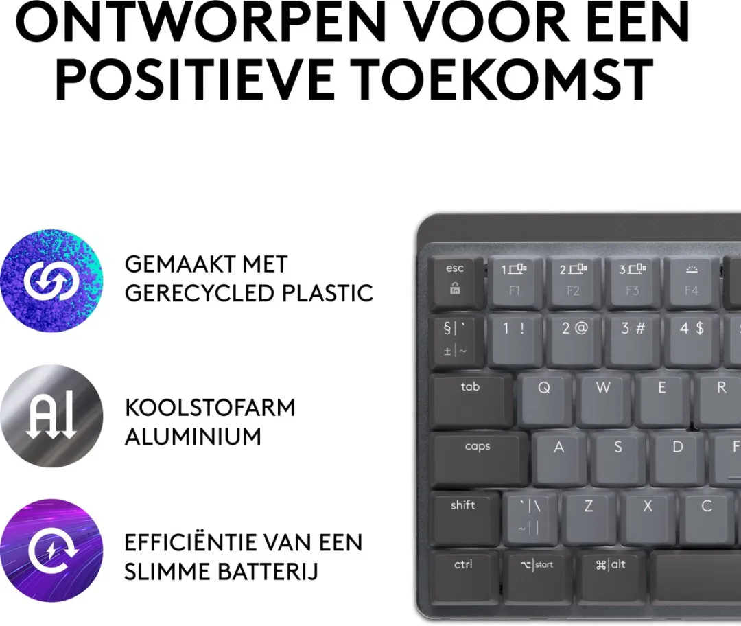 Logitech MX Mechanical Mini Toetsenbord - Grijs