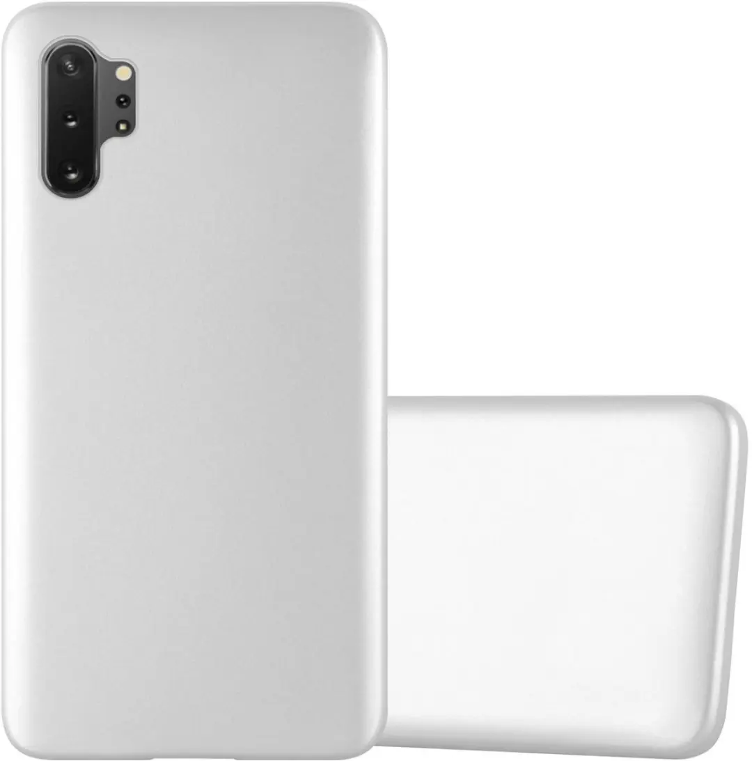 Cadorabo Hoesje geschikt voor Samsung Galaxy NOTE 10 PLUS in METALLIC ZILVER