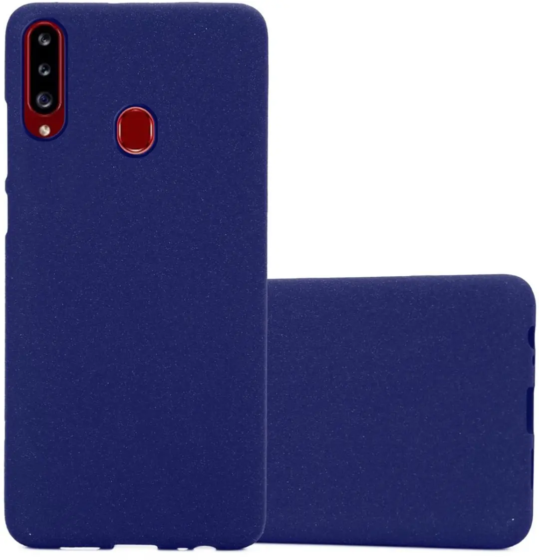 Cadorabo Hoesje geschikt voor Samsung Galaxy A20s in FROST DONKER BLAUW