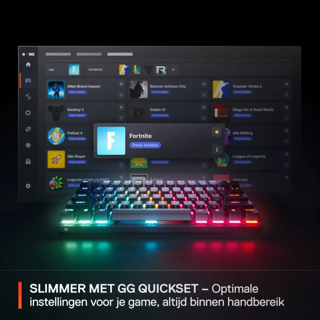 SteelSeries Apex Pro Mini Gen 3 Toetsenbord - US QWERTY - 64913 - Zwart