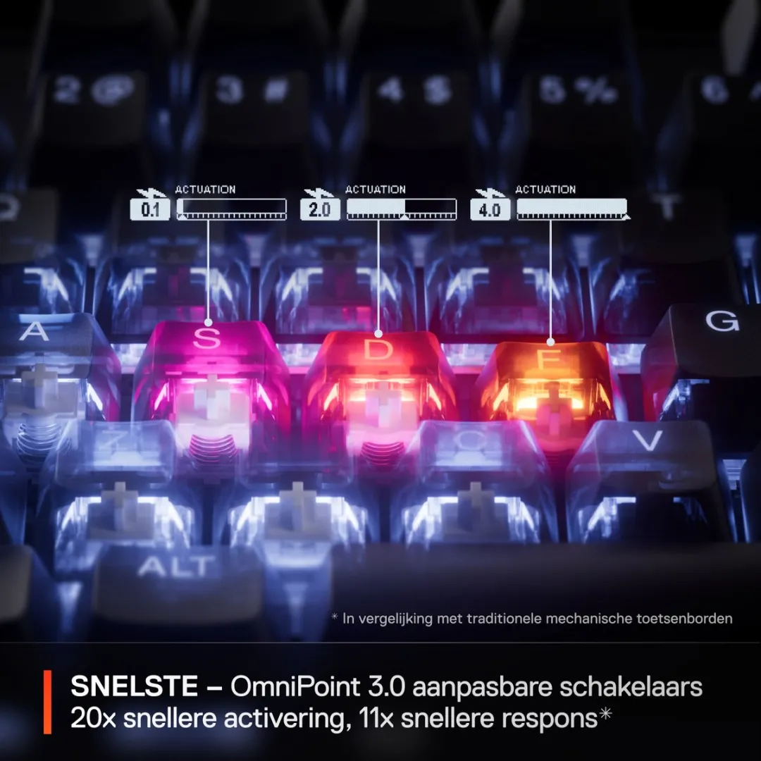 SteelSeries Apex Pro Mini Gen 3 Toetsenbord - US QWERTY - 64913 - Zwart