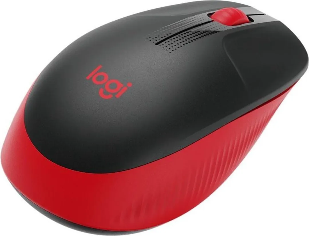 Logitech M190 Draadloze Muis - Zwart/Rood