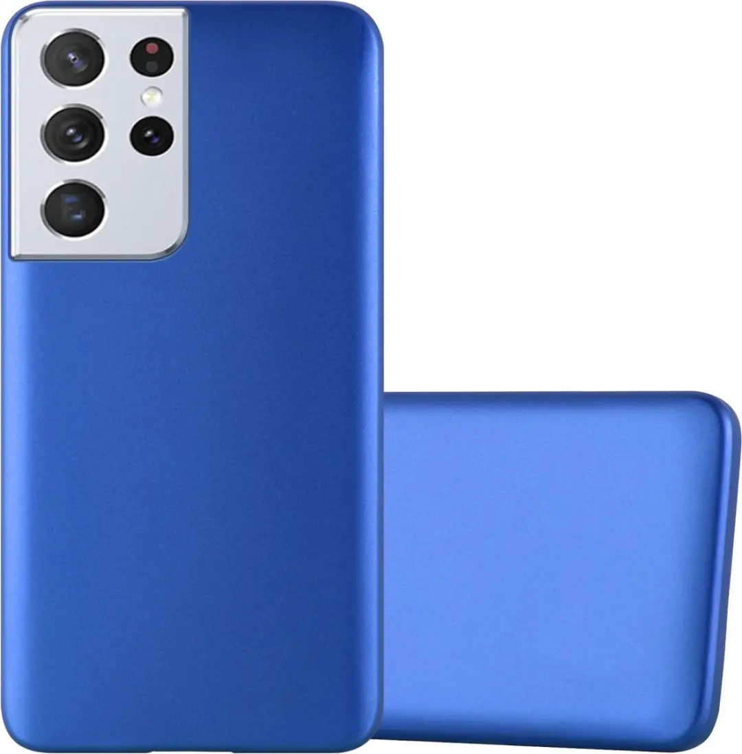 Cadorabo Hoesje geschikt voor Samsung Galaxy S22 ULTRA in METAAL BLAUW
