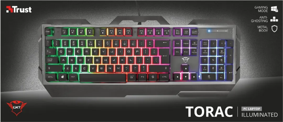 Trust GXT 856 Torac Bedraad Toetsenbord - Zwart