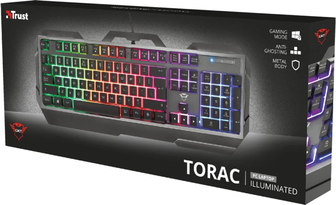 Trust GXT 856 Torac Bedraad Toetsenbord - Zwart