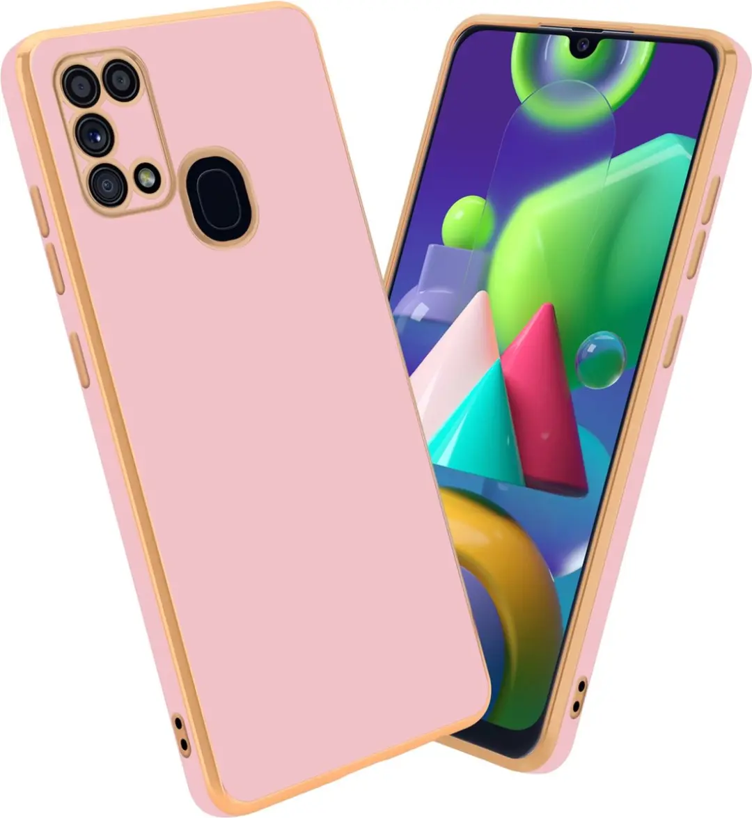Cadorabo Hoesje geschikt voor Samsung Galaxy M31 in Glossy Roze