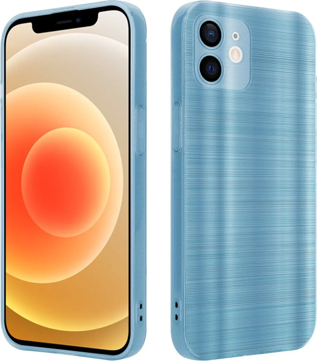 Cadorabo Hoesje geschikt voor Apple iPhone 12 in Brushed Turqoise