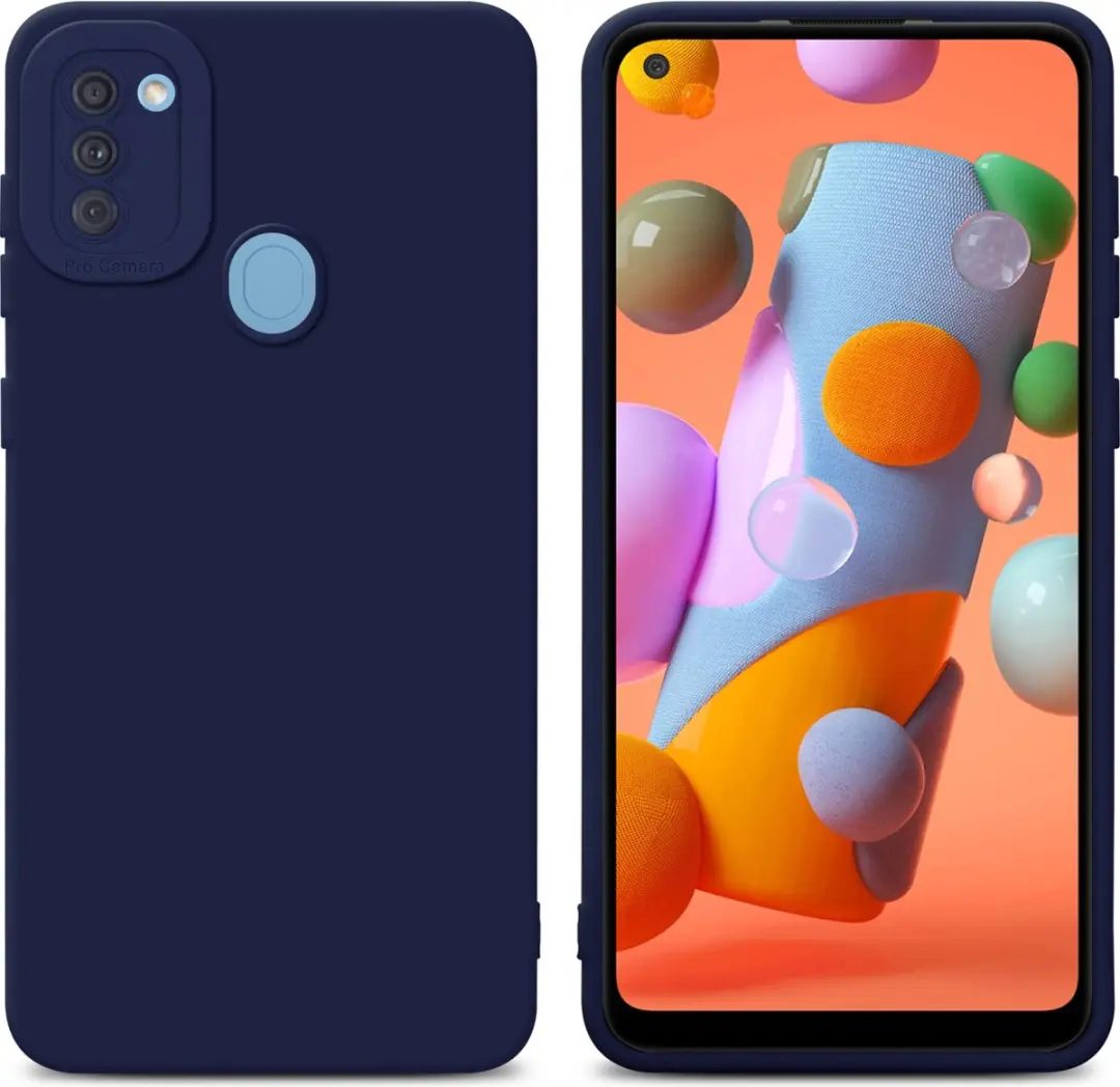 Cadorabo Hoesje geschikt voor Samsung Galaxy A11 / M11 in FLUID DONKER BLAUW