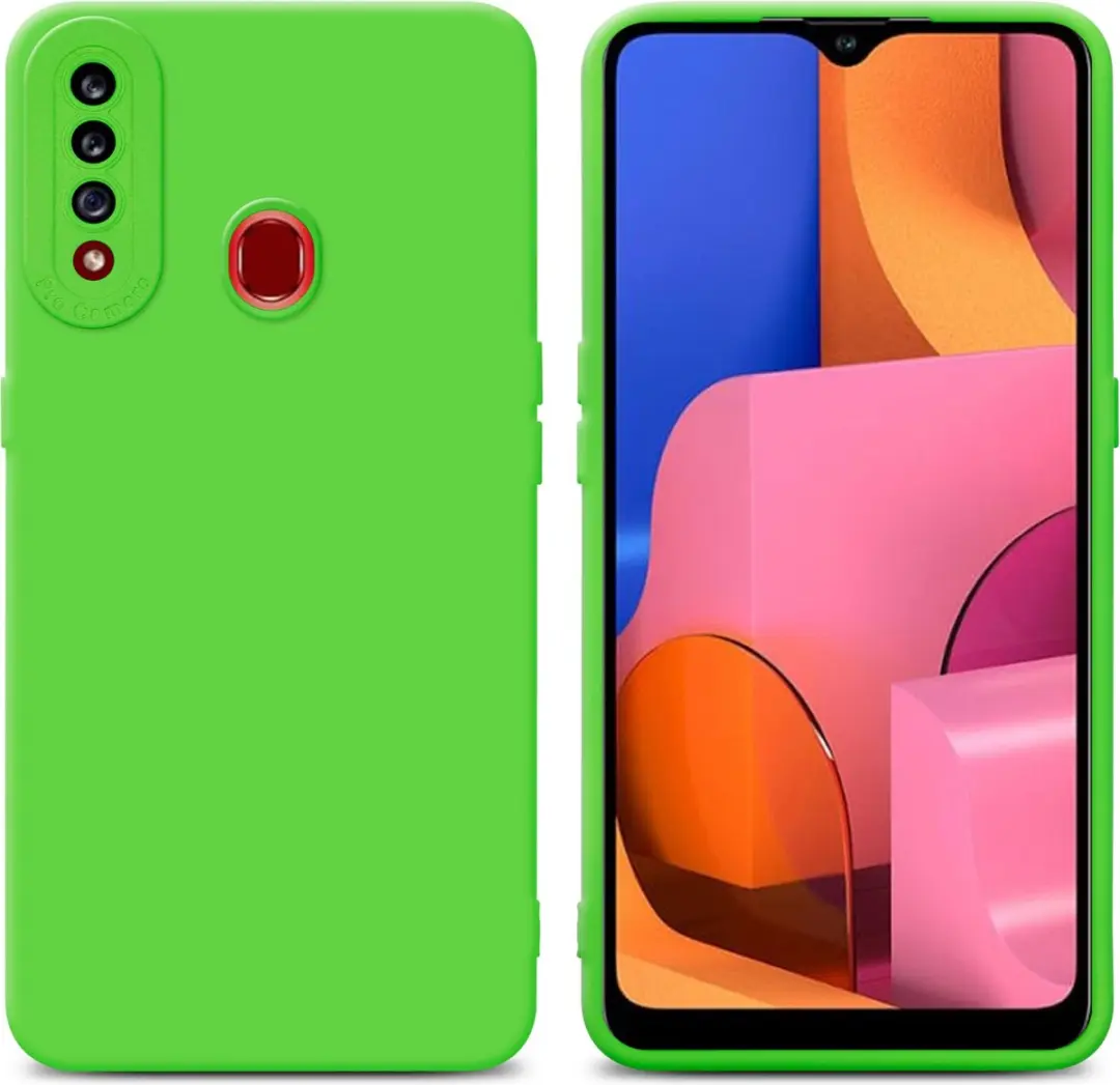 Cadorabo Hoesje geschikt voor Samsung Galaxy A20s in FLUID GROEN