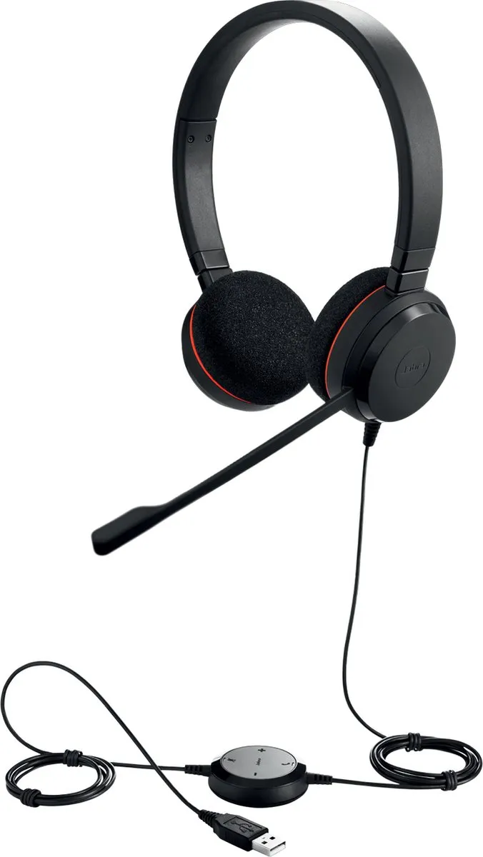 Jabra Evolve 20 MS Headset - Zwart