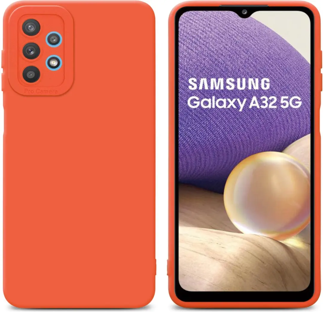 Cadorabo Hoesje geschikt voor Samsung Galaxy A32 5G in FLUID ORANJE