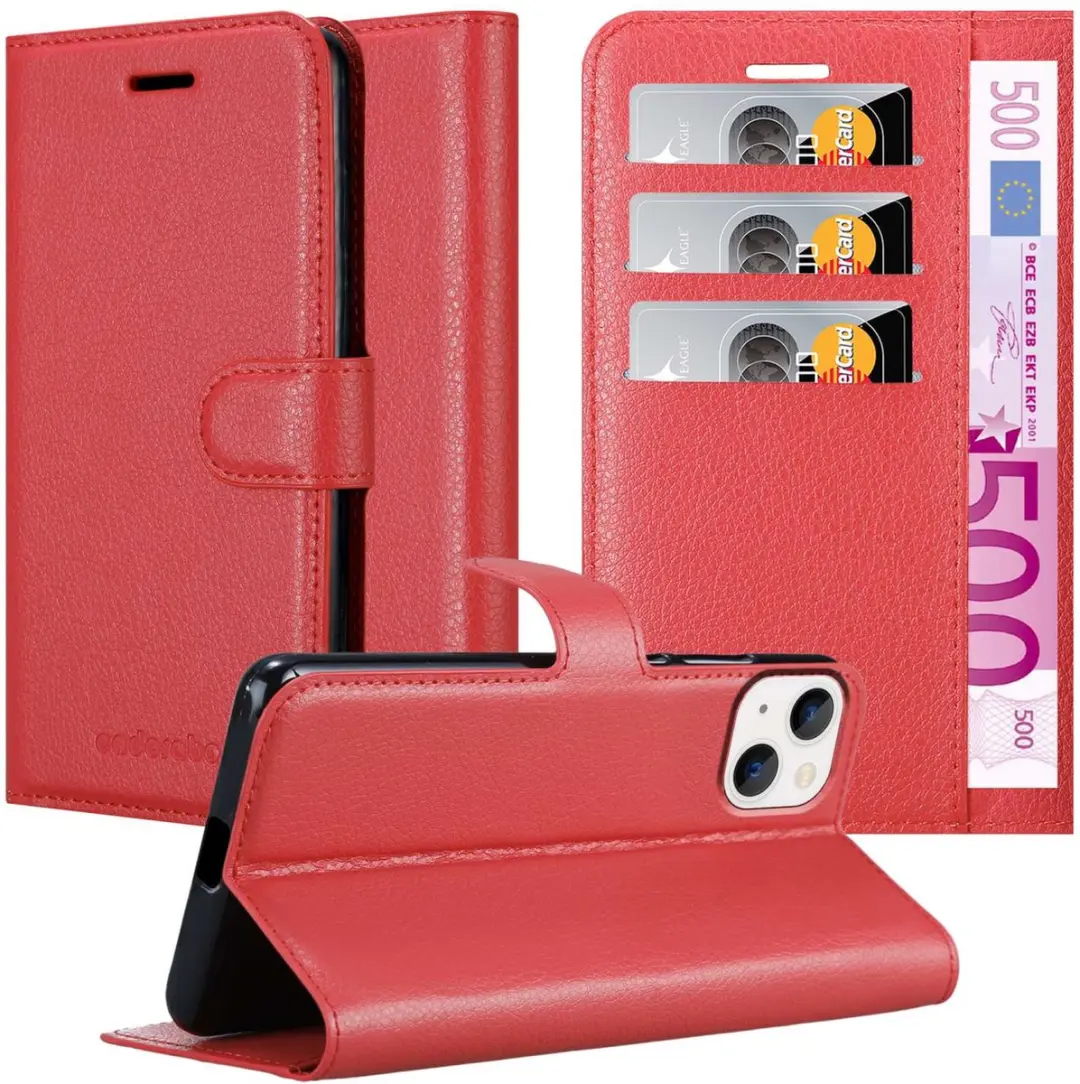 Cadorabo Hoesje geschikt voor Apple iPhone 14 PLUS in KARMIJN ROOD
