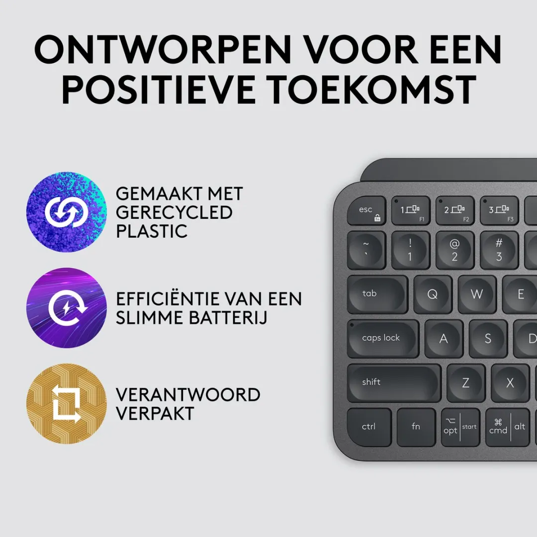 Logitech MX KEYS Mini Toetsenbord - Draadloos - Grijs - afbeelding 6 van 6