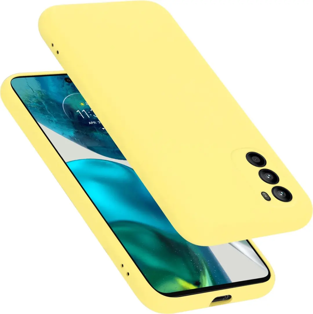 Cadorabo Hoesje geschikt voor Motorola MOTO G52 4G / G82 5G in LIQUID GEEL