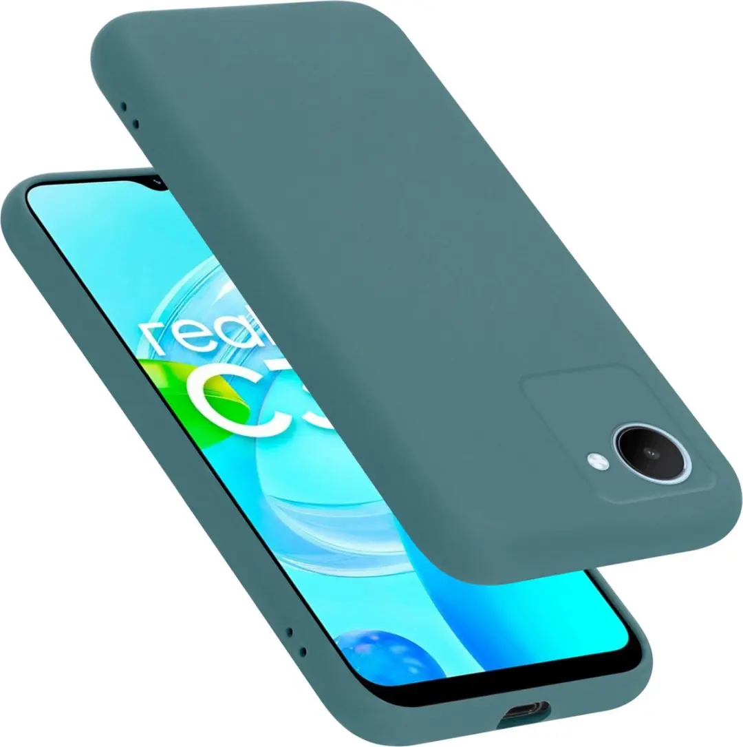 Cadorabo Hoesje geschikt voor Realme C30 / Narzo 50i PRIME in LIQUID GROEN
