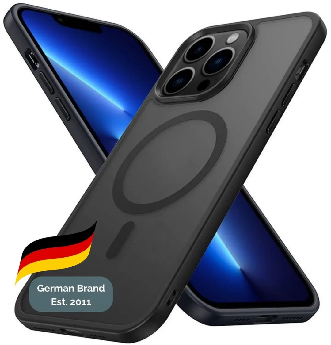 Hoesje voor Apple iPhone 13 PRO in ZWART compatibel met MagSafe