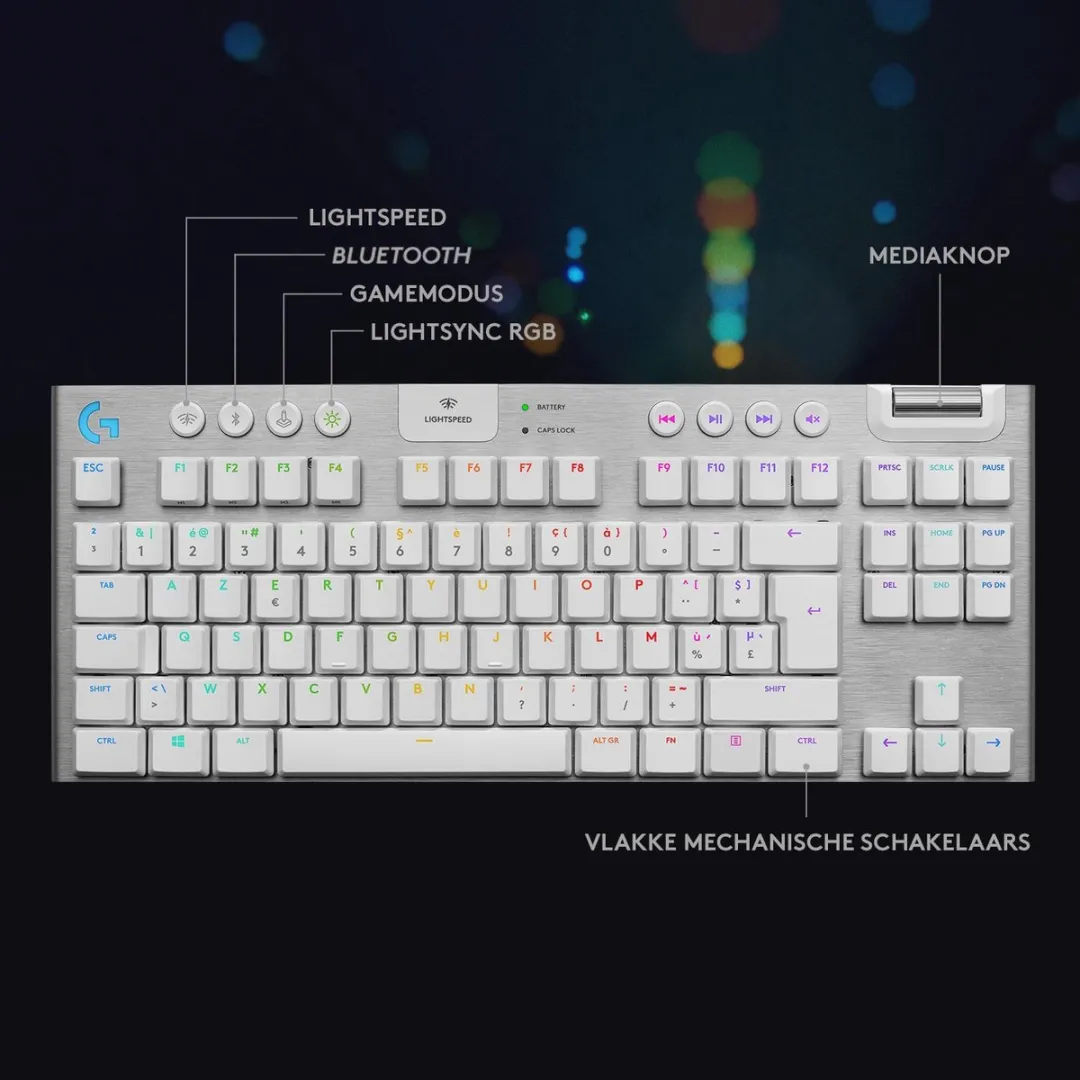 Logitech G G915 TKL Mechanisch Gaming Keyboard Wit