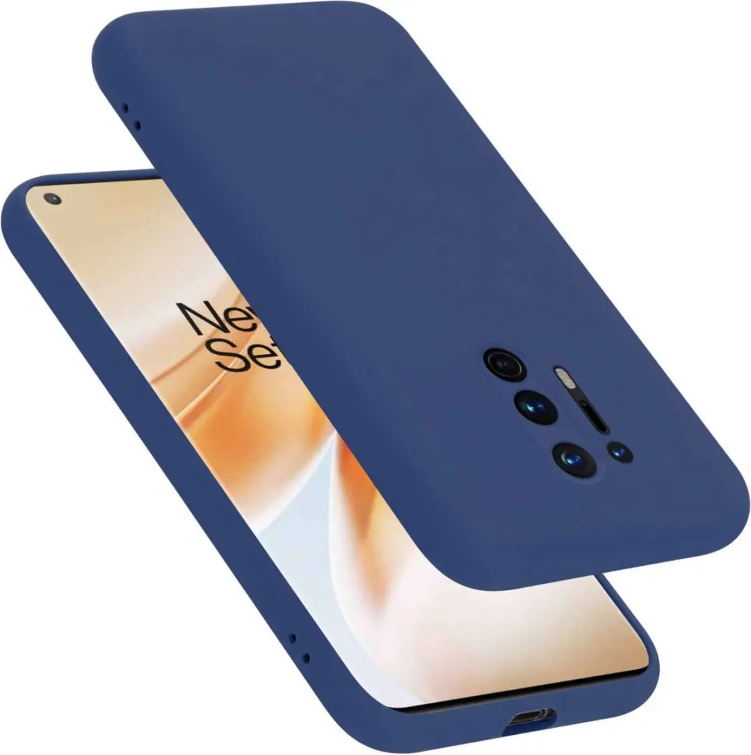 Cadorabo Hoesje geschikt voor OnePlus 8 PRO in LIQUID BLAUW