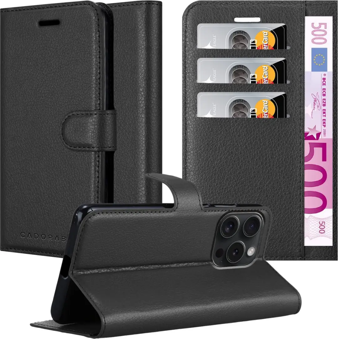 Cadorabo Hoesje geschikt voor Apple iPhone 15 PRO MAX in PHANTOM ZWART
