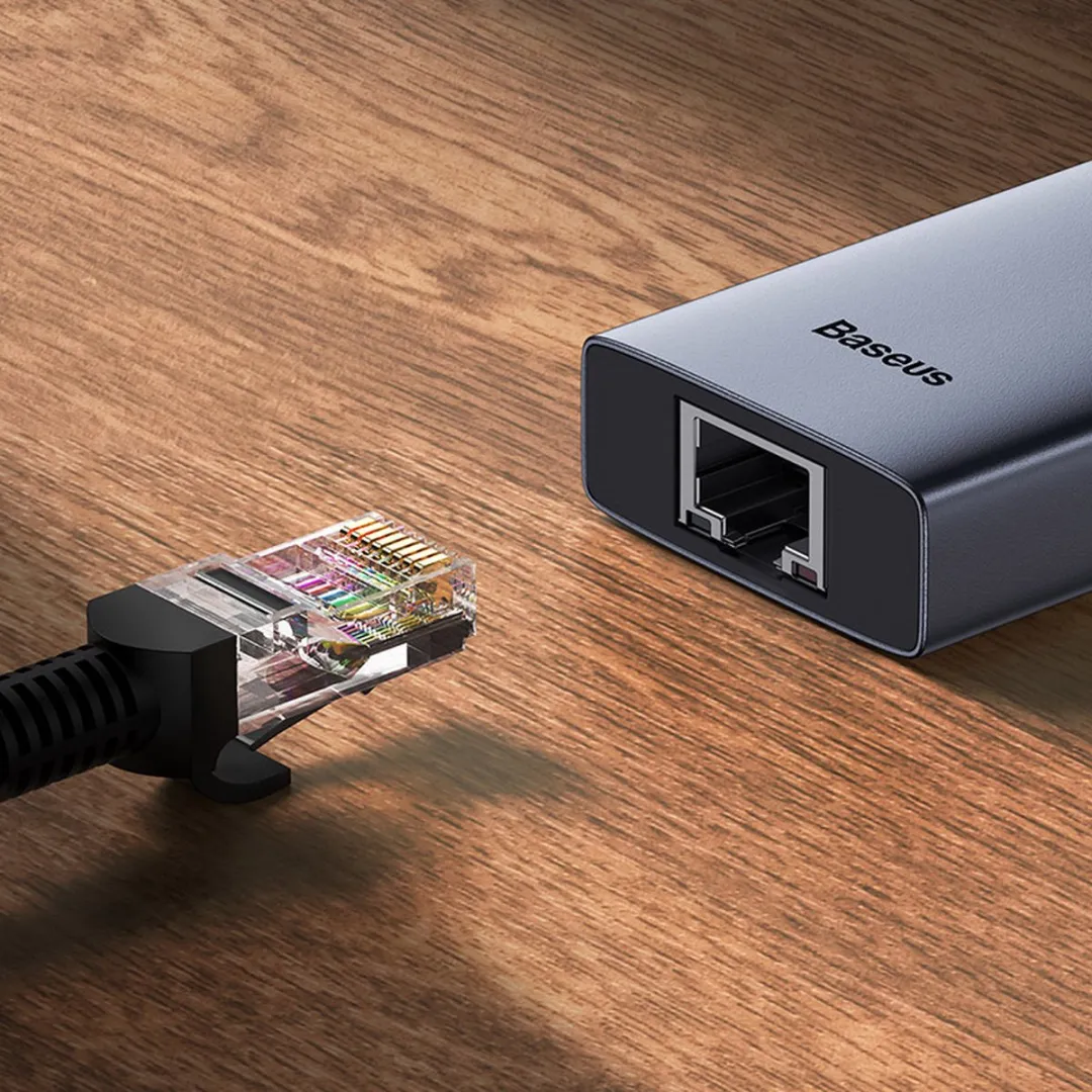 Baseus UltraJoy USB-C 4-in-1 Hub 5Gbps - Grijs