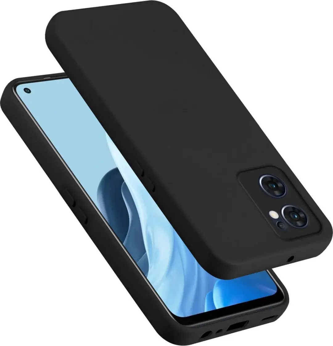 Cadorabo Hoesje geschikt voor OPPO Find X5 Lite in LIQUID ZWART