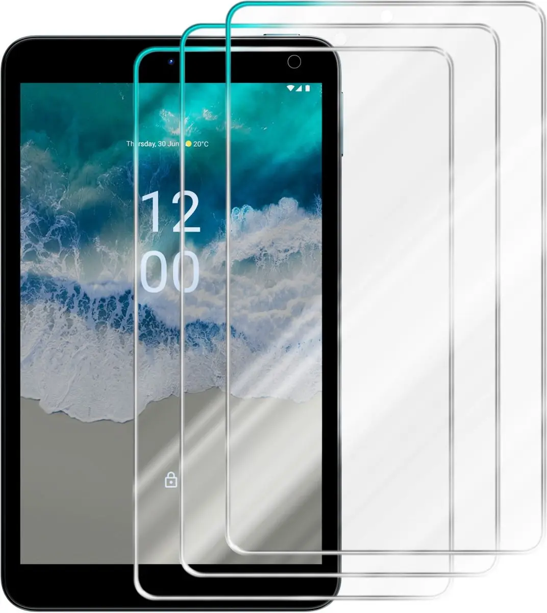 Cadorabo 3x Screenprotector geschikt voor Nokia T10